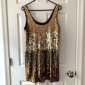 Express sequin striped dress